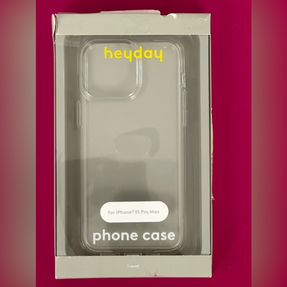 iPhone 15 Pro Max Clear Case - Hard Shell with Rubber Bumpers - heyday  … - Picture 4 of 8